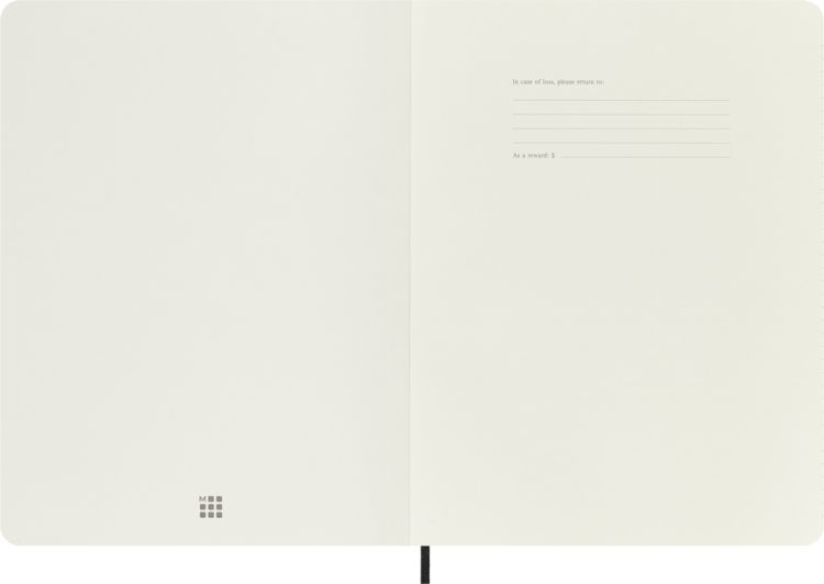 Produktbild: Moleskine Vegea Boa Notizbuch, XL, liniert, weicher Einband, schwarz, in Box