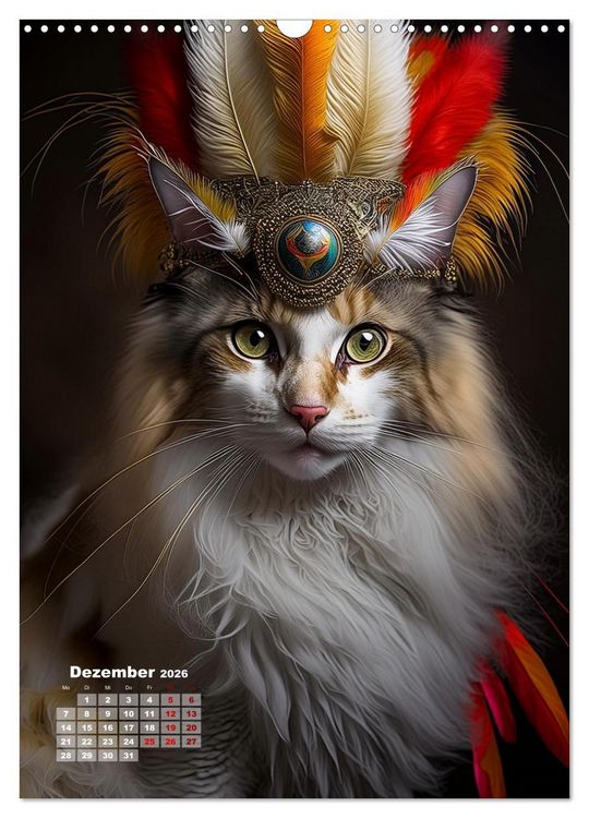 Produktbild: Inka Katzen - Katzen sind die wahren Herrscher (Wandkalender 2026 DIN A3 hoch), CALVENDO Monatskalender