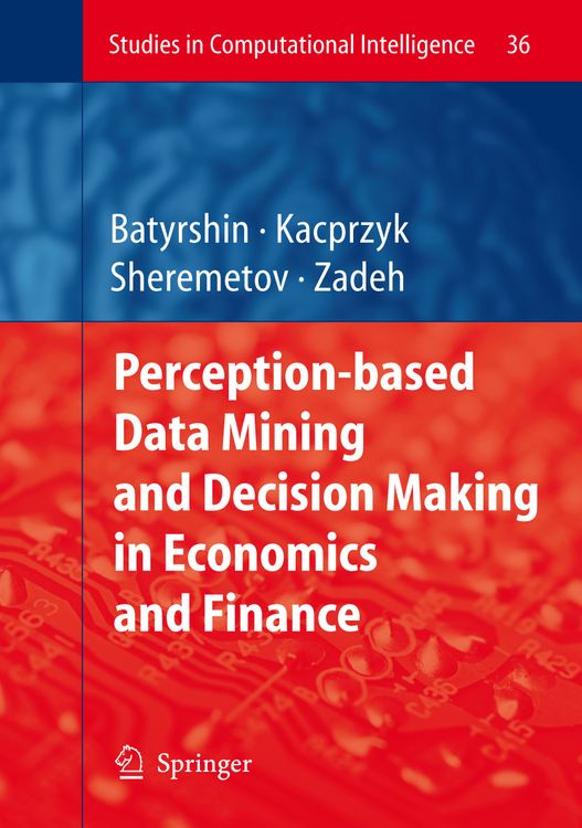 Produktbild: Perception-based Data Mining and Decision Making in Economics and Finance