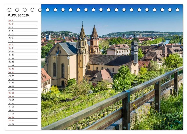 Produktbild: W&Uuml;RZBURG Historisches Stadtherz (Tischkalender 2026 DIN A5 quer), CALVENDO Monatskalender