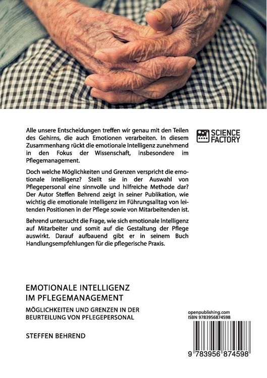 Produktbild: Emotionale Intelligenz im Pflegemanagement. M&ouml;glichkeiten und Grenzen in der Beurteilung von Pflegepersonal