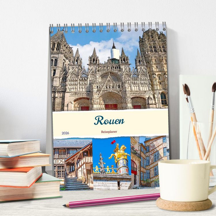 Produktbild: Rouen - Reiseplaner (Tischkalender 2026 DIN A5 hoch), CALVENDO Monatskalender
