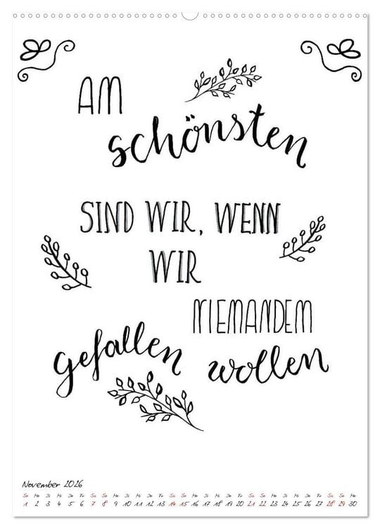 Produktbild: Spruch-Reich-handgeschriebene Spr&uuml;che von frech bis weise (hochwertiger Premium Wandkalender 2026 DIN A2 hoch), Kunstdruck in Hochglanz