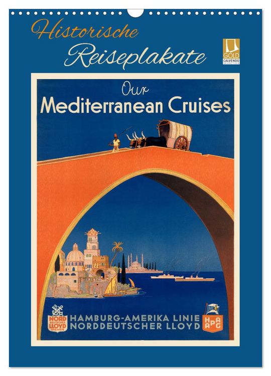 Produktbild: Historische Reiseplakate (Wandkalender 2026 DIN A3 hoch), CALVENDO Monatskalender
