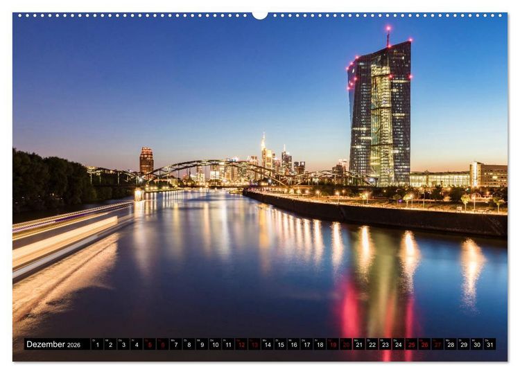 Produktbild: FRANKFURT Impressionen aus Mainhattan (hochwertiger Premium Wandkalender 2026 DIN A2 quer), Kunstdruck in Hochglanz