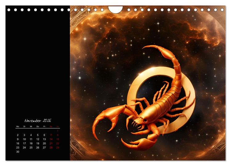 Produktbild: KI Tierkreiszeichen (Wandkalender 2026 DIN A4 quer), CALVENDO Monatskalender