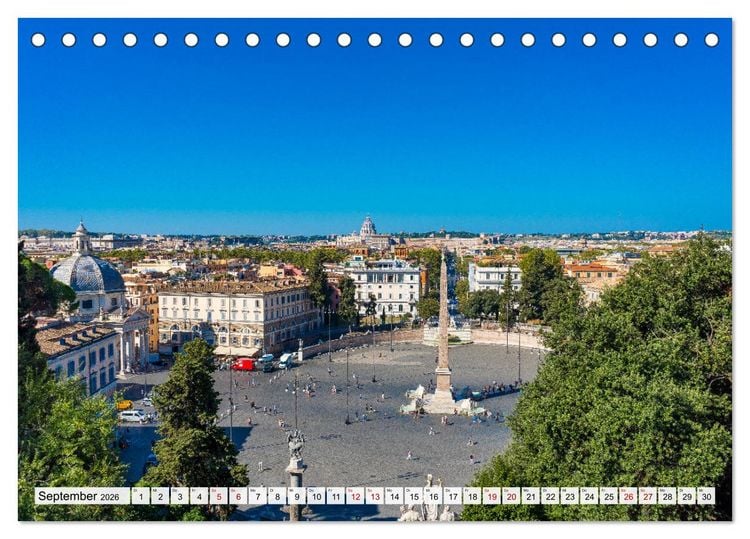 Produktbild: Ein Spaziergang durch Rom (Tischkalender 2026 DIN A5 quer), CALVENDO Monatskalender