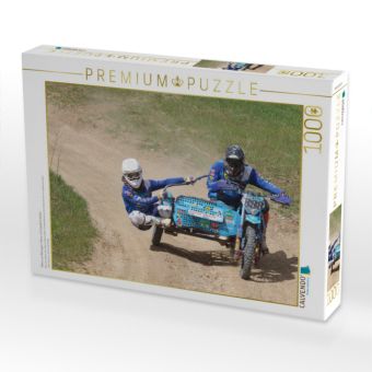 Produktbild: CALVENDO Puzzle Motocross Beiwagen-Fahrer mit Copilot in Action | 1000 Teile Lege-Gr&ouml;&szlig;e 64x48cm Foto-Puzzle f&uuml;r gl&uuml;ckliche Stunden