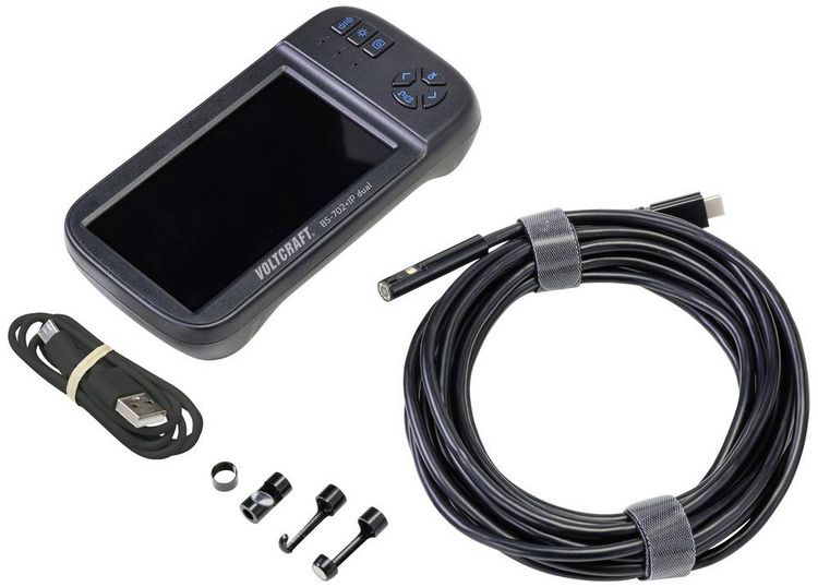 Produktbild: VOLTCRAFT BS-702SE+IP dual lens (2 Kameras) Endoskop Sonden-&Oslash;: 8mm Sonden-L&auml;nge: 5m