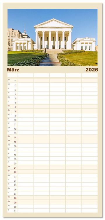 Produktbild: Familienplaner 2026 - USA Ostk&uuml;ste. Von den Blue Ridge Mountains bis zur Chesapeake Bay mit 5 Spalten (Wandkalender, 21 x 45 cm) CALVENDO