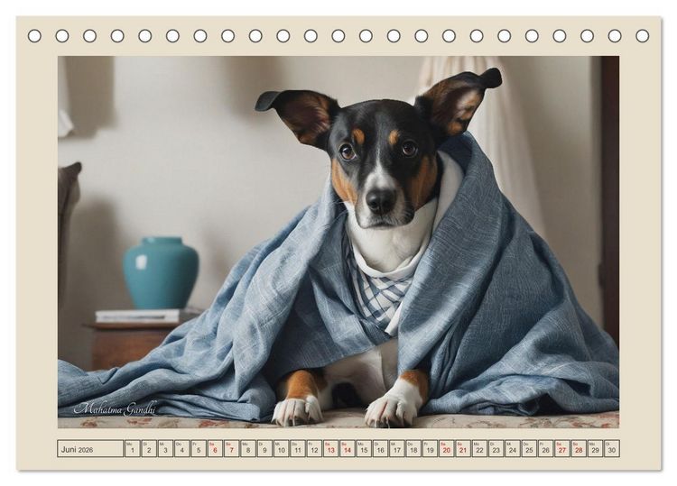 Produktbild: Historische Hundetage (Tischkalender 2026 DIN A5 quer), CALVENDO Monatskalender