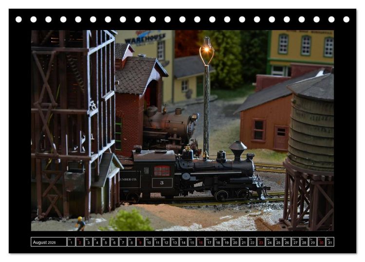 Produktbild: Amerikanische Modelleisenbahnen (Tischkalender 2026 DIN A5 quer), CALVENDO Monatskalender
