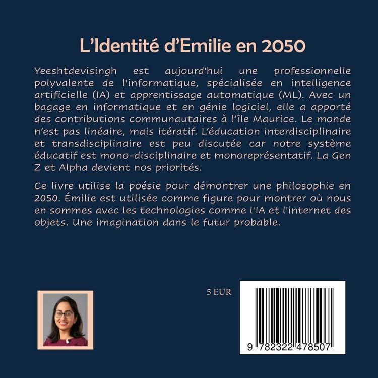 Produktbild: L'identit&eacute; d'Emilie en 2050 (Internet of Things), Yeesho Poetry et Poesie, L'&eacute;cole Transdisciplinaire et Interdisciplinaire