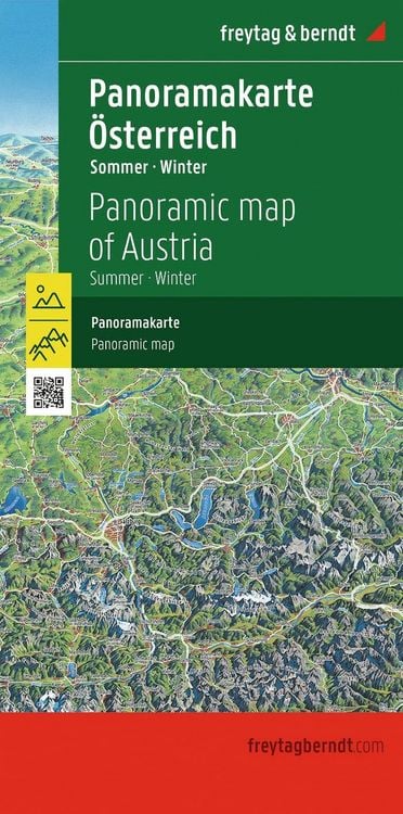 Produktbild: &Ouml;sterreich Panoramakarte, Sommer / Winter, freytag & berndt