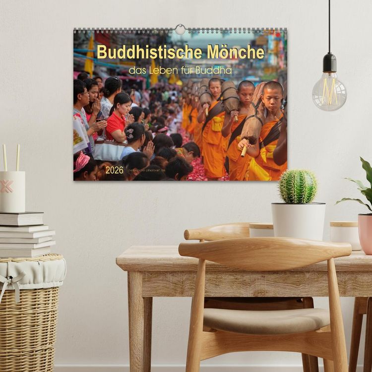 Produktbild: Buddhistische M&ouml;nche - das Leben f&uuml;r Buddha (Wandkalender 2026 DIN A3 quer), CALVENDO Monatskalender
