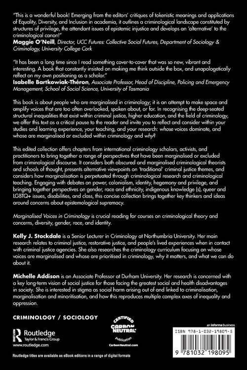 Produktbild: Marginalised Voices in Criminology