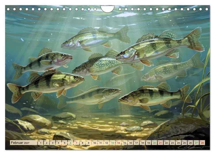 Produktbild: Barsche im See (Wandkalender 2027 DIN A4 quer), CALVENDO Monatskalender