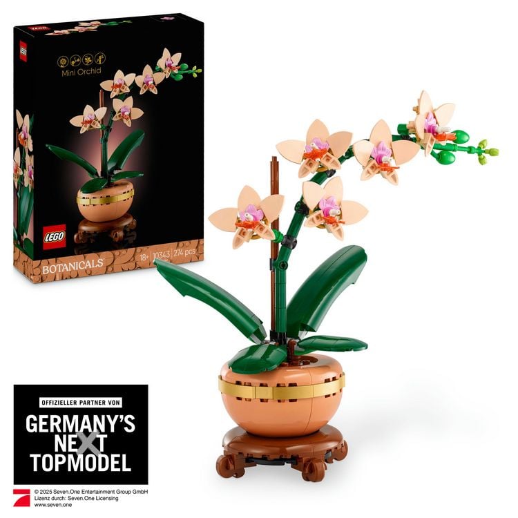 Produktbild: LEGO Botanicals Mini-Orchidee - Kunstblumen Set für Erwachsene 10343