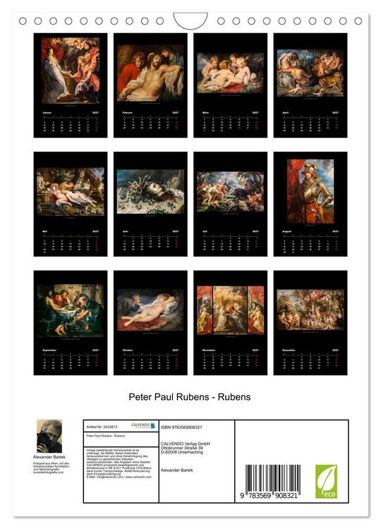 Produktbild: Peter Paul Rubens - Rubens (Wandkalender 2027 DIN A4 hoch), CALVENDO Monatskalender