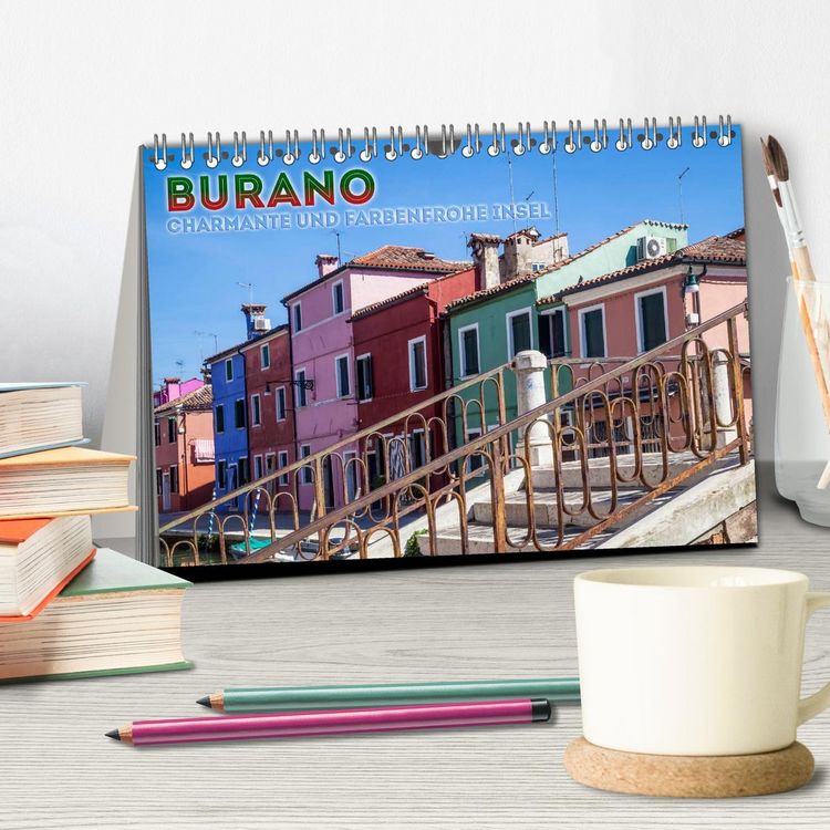 Produktbild: BURANO Charmante und farbenfrohe Insel (Tischkalender 2026 DIN A5 quer), CALVENDO Monatskalender