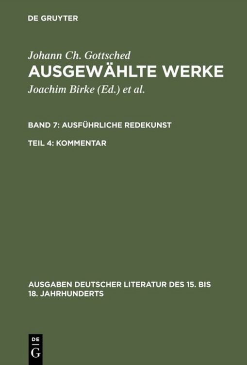 Produktbild: Ausf&uuml;hrliche Redekunst. Kommentar
