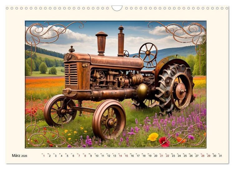 Produktbild: Steampunk Traktoren (Wandkalender 2026 DIN A3 quer), CALVENDO Monatskalender