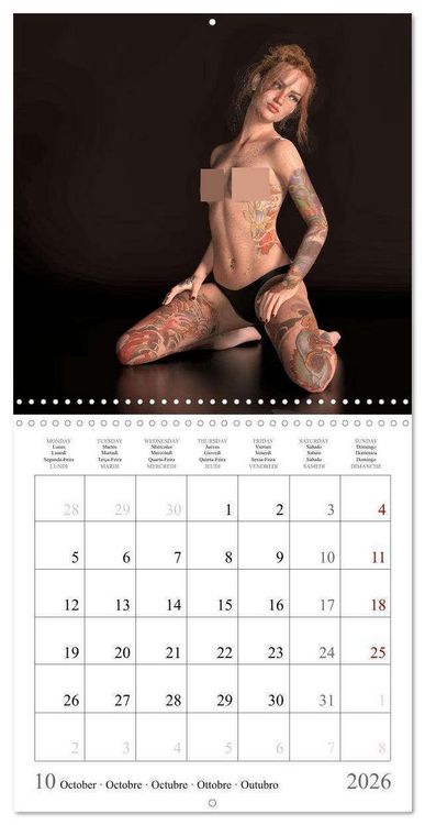 Produktbild: Tattoos on nice skin (Wall Calendar 2026 12 &times; 12 Inch) CALVENDO 12 Month Wall Calendar