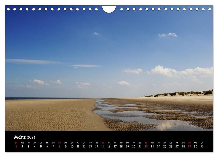 Produktbild: Strandimpressionen von der Nordsee (Wandkalender 2026 DIN A4 quer), CALVENDO Monatskalender