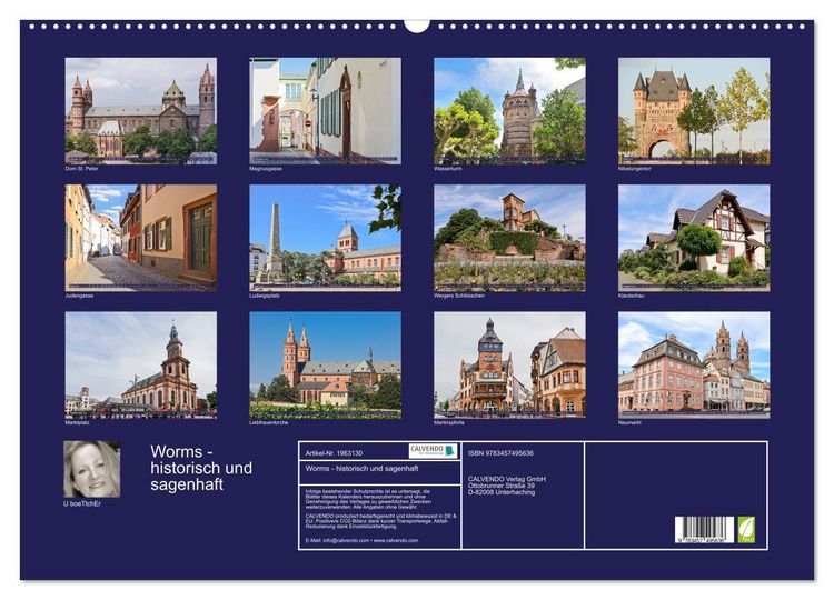 Produktbild: Worms - historisch und sagenhaft (Wandkalender 2026 DIN A2 quer), CALVENDO Monatskalender