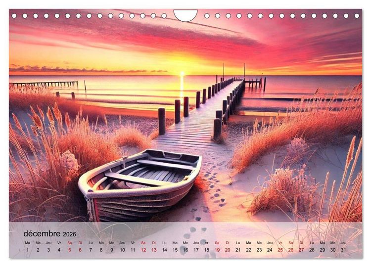 Produktbild: Chemins vers la mer (Calendrier mural 2026 DIN A4 vertical), CALVENDO calendrier mensuel