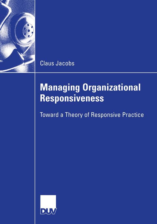 Produktbild: Managing Organizational Responsiveness