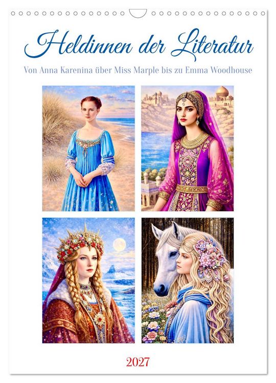 Produktbild: Heldinnen der Literatur (Wandkalender 2027 DIN A3 hoch), CALVENDO Monatskalender