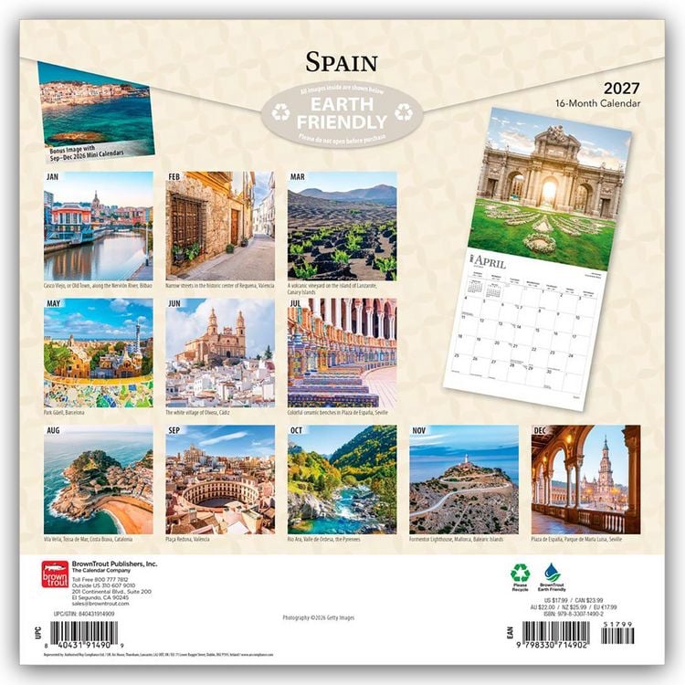 Produktbild: Spain &ndash; Spanien 2027 &ndash; 16-Monatskalender