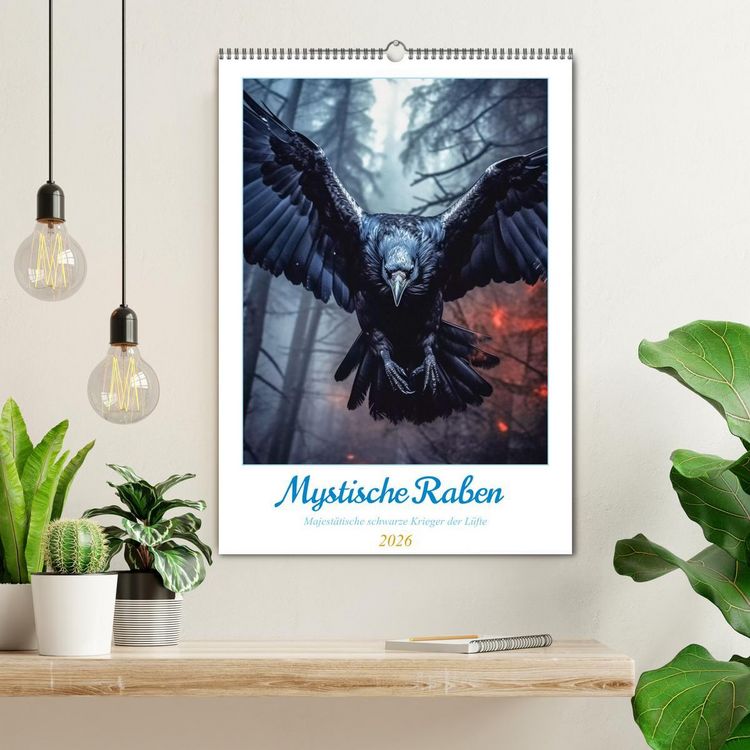 Produktbild: Mystische Raben (Wandkalender 2026 DIN A2 hoch), CALVENDO Monatskalender