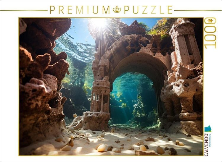 Produktbild: CALVENDO Puzzle Unterwasser Ruine | 1000 Teile Lege-Gr&ouml;&szlig;e 64x48cm Foto-Puzzle f&uuml;r gl&uuml;ckliche Stunden