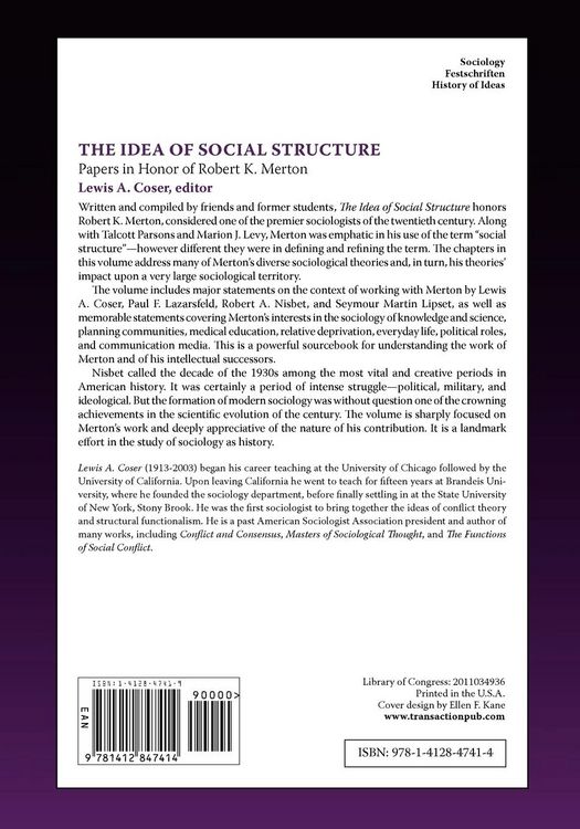 Produktbild: The Idea of Social Structure