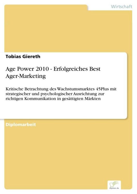 Produktbild: Age Power 2010 - Erfolgreiches Best Ager-Marketing