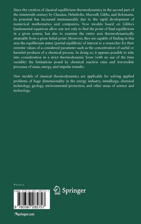 Produktbild: Thermodynamic Equilibria and Extrema