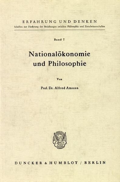 Produktbild: National&ouml;konomie und Philosophie.