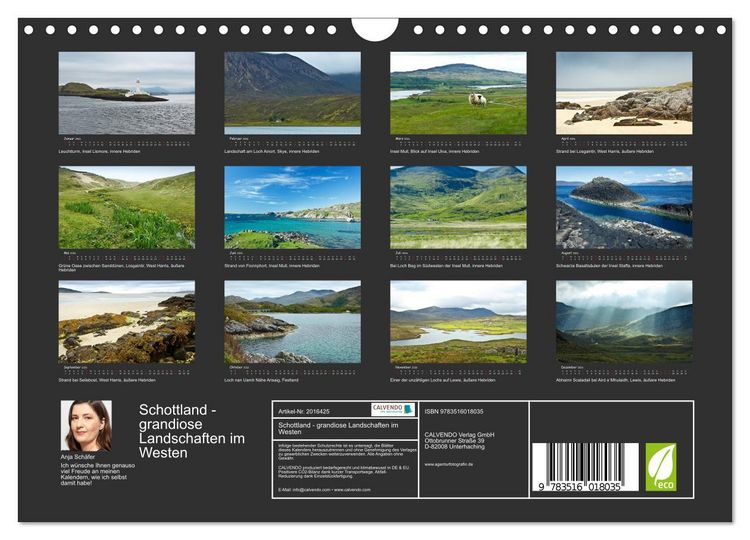 Produktbild: Schottland - grandiose Landschaften im Westen (Wandkalender 2026 DIN A4 quer), CALVENDO Monatskalender