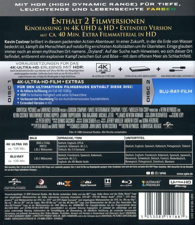 Produktbild: Waterworld (4K Ultra HD) (+ Blu-ray 2D)