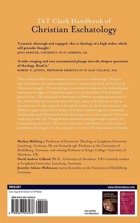 Produktbild: T&T Clark Handbook of Christian Eschatology