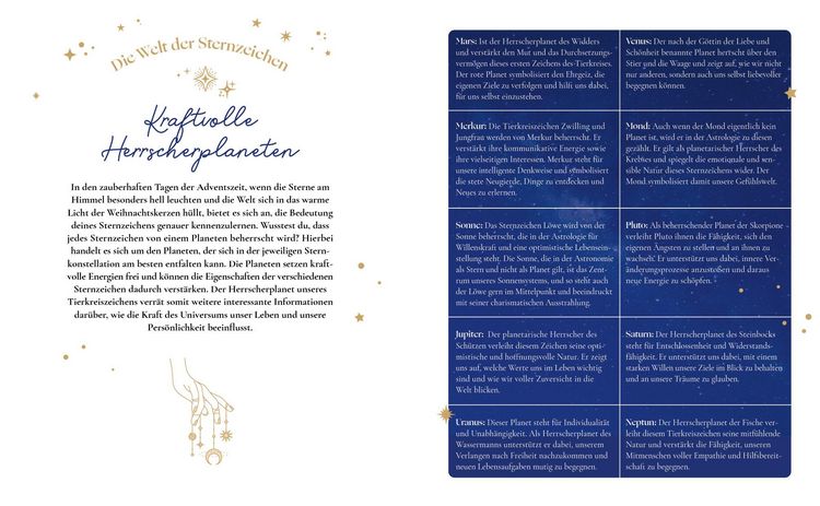 Produktbild: Mein Astrologie-Adventskalender-Buch: Kosmische Weihnachten