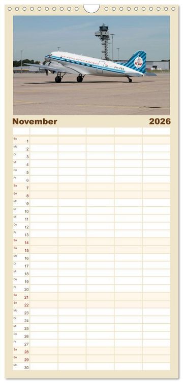 Produktbild: Familienplaner 2026 - Klassiker der L&uuml;fte mit 5 Spalten (Wandkalender, 21 x 45 cm) CALVENDO