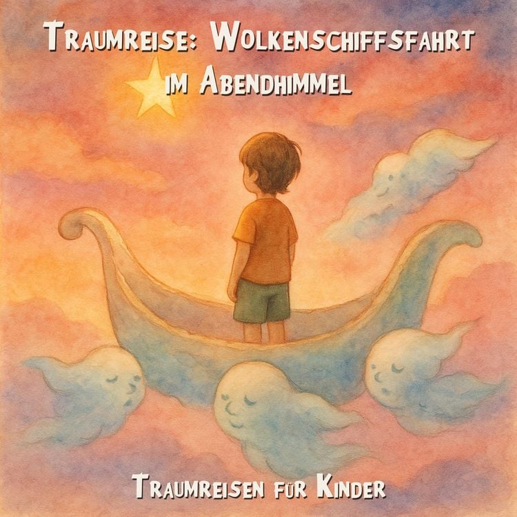 Produktbild: Traumreisen f&uuml;r Kinder, Traumreise: Wolkenschiffsfahrt im Abendhimmel