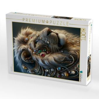 Produktbild: CALVENDO Puzzle Der L&ouml;wenblick | 1000 Teile Lege-Gr&ouml;&szlig;e 64x48cm Foto-Puzzle f&uuml;r gl&uuml;ckliche Stunden