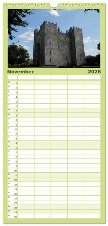 Produktbild: Familienplaner 2026 - Irland mit 5 Spalten (Wandkalender, 21 x 45 cm) CALVENDO