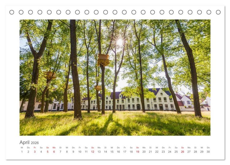 Produktbild: Br&uuml;ssel und Flandern Impressionen (Tischkalender 2026 DIN A5 quer), CALVENDO Monatskalender