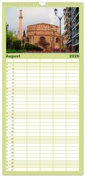 Produktbild: Familienplaner 2026 - Der Norden Griechenlands mit 5 Spalten (Wandkalender, 21 x 45 cm) CALVENDO