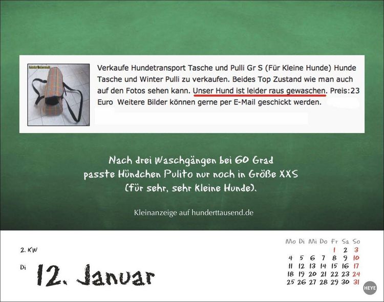 Produktbild: Bastian Sick Tagesabrei&szlig;kalender 2027